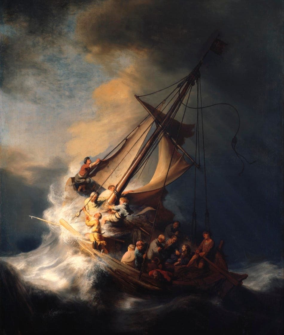 Artwork titled The Storm on the Sea of Galilee