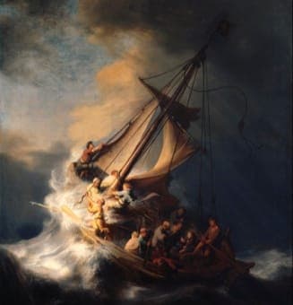 Artwork titled The Storm on the Sea of Galilee by Rembrandt