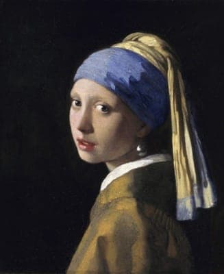 Artwork titled Girl with a Pearl Earring by Johannes Vermeer