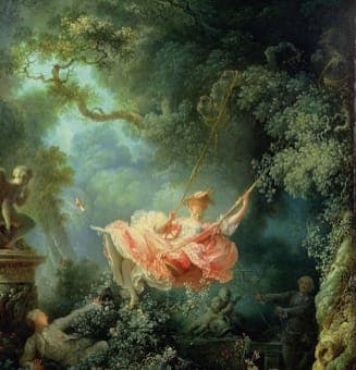 Artwork titled The Swing by Jean-Honoré Fragonard