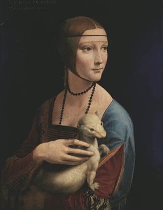 Artwork titled Lady with an Ermine by Leonardo da Vinci